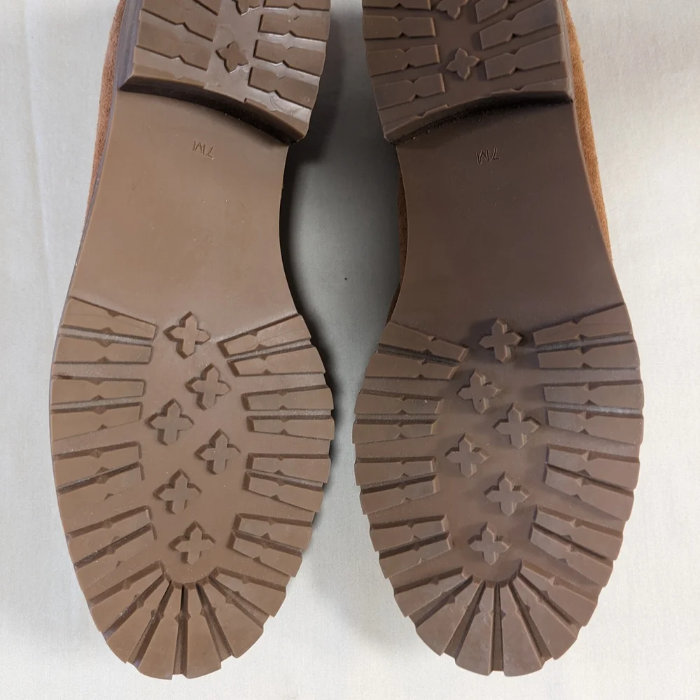 Talbot's Cassidy Brown Suede Loafers with Shearling Lining- Size 7 M - Picture 6 of 13